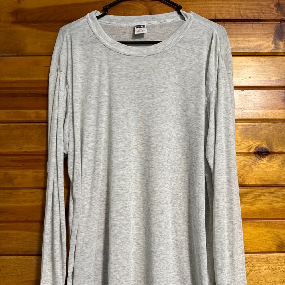 Vintage 90s Patagonia Capilene Mens XL Long Sleeve Base Layer Shirt Gray USA